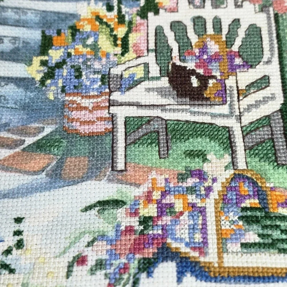 Finished Vtg Needlepoint Tapestry Candamar Design 